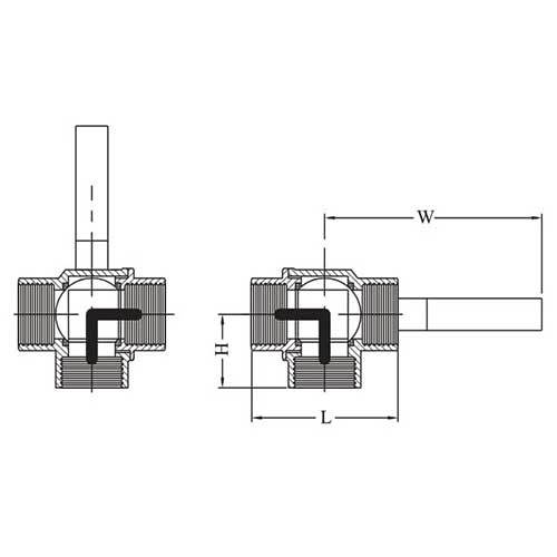 AAP Brass Ball Valve 3-way L-Port PN16 - Picture 14 of 14