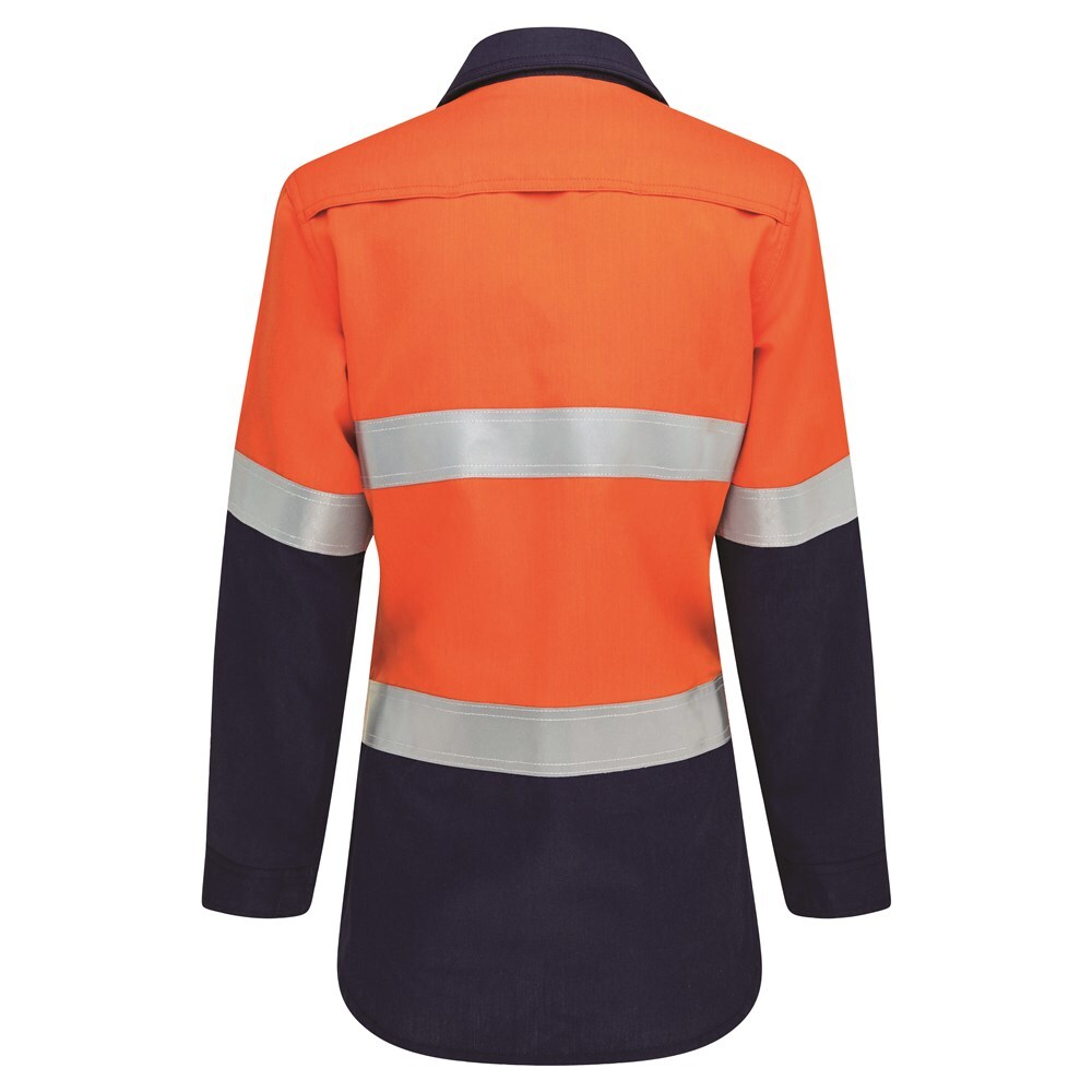 Women HiVis FR ButtonUp Shirt W/ Reflective Tape PPE2 Boomerang