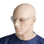 Medium Impact, Hard-Coat, Scratch Resistant Surface Safety Glasses, Clear Lens