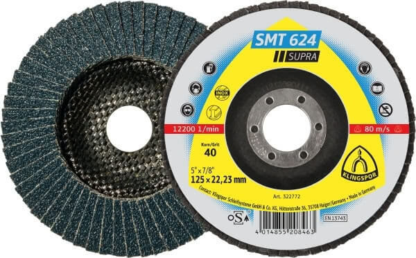 Pack of 10/ Abrasive Flap Discs Grit: 60 115 mm Stainless Steel Abrasive Mop Disc