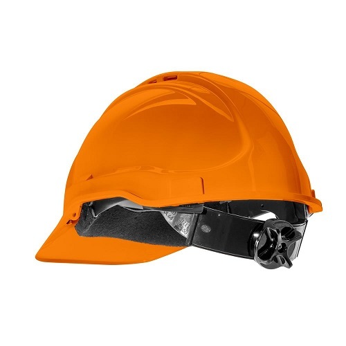 Frontier Tuffgard Vented Hard Hat W/ Ratchet Harness Orange, One Size Fits All