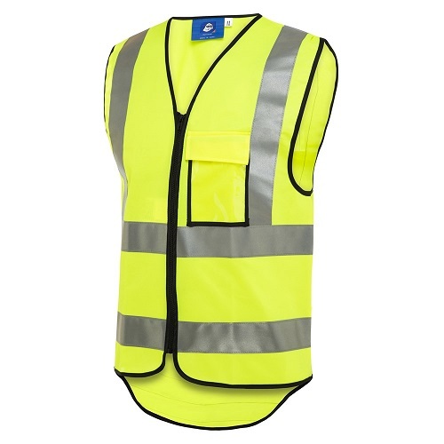 WS Workwear Hi-Vis Safety Vest W/ Reflective Tape Lime, L