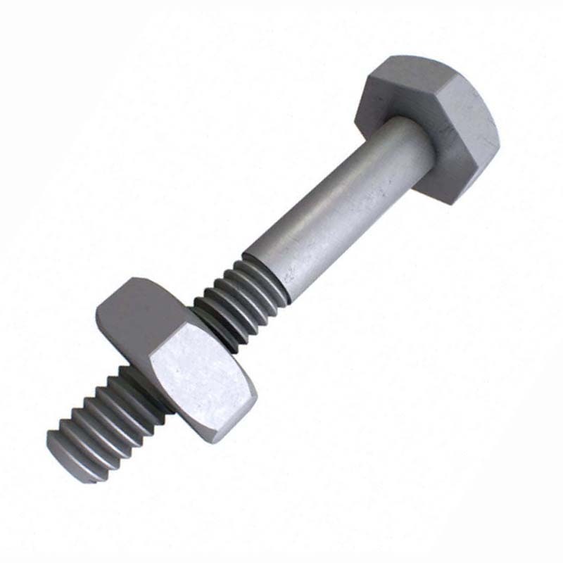 Hexagon Bolts with Shaft M10 x 200 mm Including Locking Nuts and