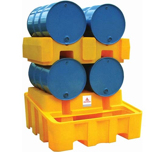 Alemlube 4 Drum Rack Polyethylene Spill Container SJ-200-010