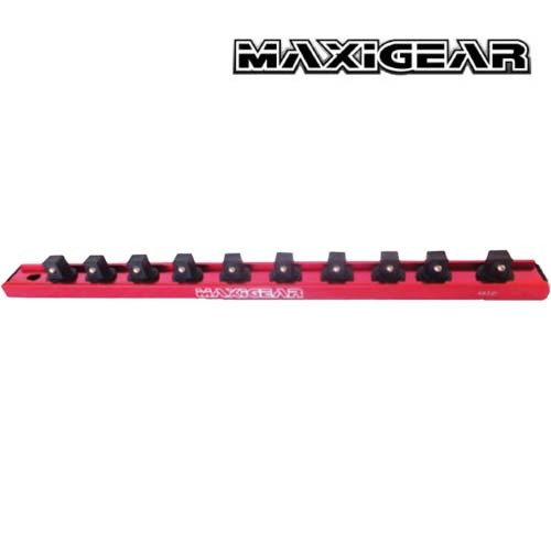 Maxigear Magnetic Socket Rail for 3/8" Square Drive x 10 Socket Holder
