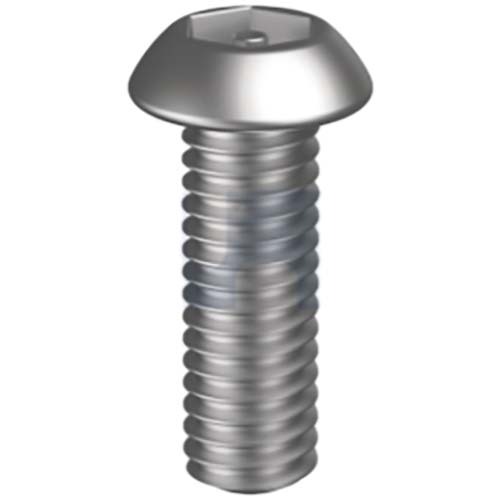 M4 x 6mm Security Screw Socket Button Post Hex 304 Stainless Steel - Pack of 100