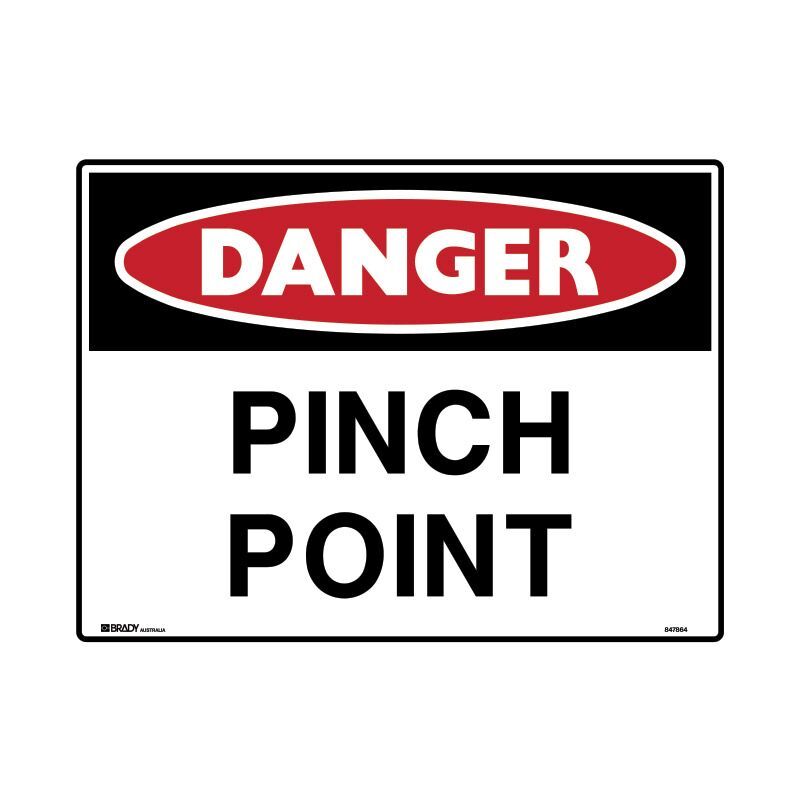 Brady Sign - Danger Pinch Point 450 x 600mm C1 REF(M)