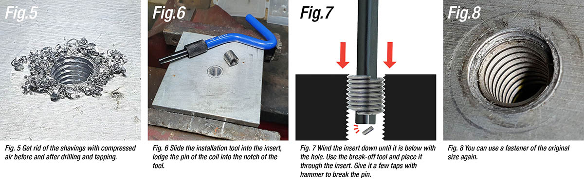 steps to deal with stripped threads