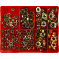 Champion CA100 Metric Flange Nut 5 to 12mm Assortment Kit, 140 Pieces