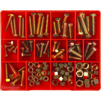 Champion CA120 UNF Set Screw and Nut Assortment Kit, 113 Pieces