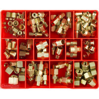 Champion CA178 Brass Fitting Industrial/Auto Assortment Kit, 155 Pieces