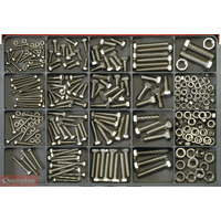 Champion CA1880 Stainless Steel Hex Set Screw and Nut Kit, 316 Pcs