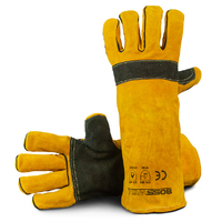Pack of 2 Pairs - Bosssafe Yellow Aramid Stitched Welding Glove