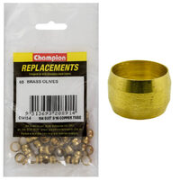 Champion C1412-4 Brass Olive 104 Suit 5/16" Copper Tube - 60/Pack