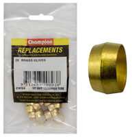 Champion C1412-6 Brass Olive 107 Suit 1/2" Copper Tube - 20/Pack