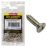 Champion C1630-2 Raised Head Combo/Slotted Screw 3.5 x 25mm - 100/Pack