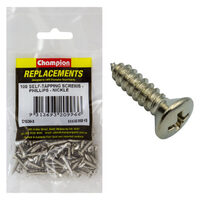 Champion C1630-3 Raised Head Combo/Slotted Screw 4.2 x 19mm - 100/Pack
