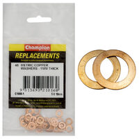 Champion C1660-1 Metric Copper Washer 5mm x 10mm - 40/Pack