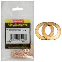 Champion C1660-2 Metric Copper Washer 6mm x 12.5mm - 40/Pack