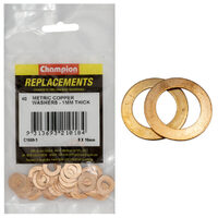 Champion C1660-3 Metric Copper Washer 8mm x 16mm - 40/Pack