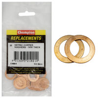 Champion C1660-6 Metric Copper Washer 14mm x 24mm - 20/Pack