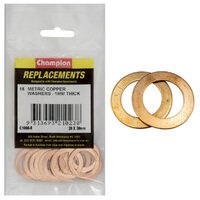 Champion C1660-8 Metric Copper Washer 20mm x 30mm - 15/Pack