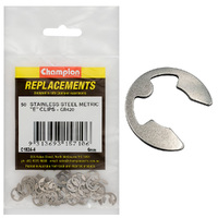 Champion C1824-4 Stainless Steel E Type Circlip 6mm - 50/Pack