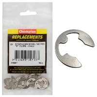 Champion C1824-7 Stainless Steel E Type Circlip 12mm - 25/Pack