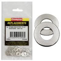 Champion C1830-4 Flat Washer Stainless Steel 1/4 x 9/16" - 30/Pack