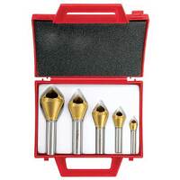 Bordo 3850-S 90° TiN Coated Cross Hole Countersink Set 10-30mm, 5pcs