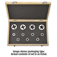 Goliath ED181PTN 1/8" - 1" BSPF / BSPT / NPT Button Die Set - HSS