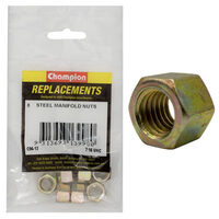 Champion C96-13 Hex Manifold Nut Steel 7/16" UNC - 8/Pack