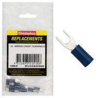 Champion C2040-20 Crimp Terminal Spade Blue 22Y-4 Blue - 10/Pack