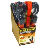 SmartStraps Flat Strap Bungee Cord Orange 91cm - 2/Pack