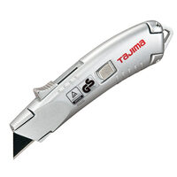 Tajima V-Rex Safety Blade Knife - Silver (Includes 3 x 22mm Blade)