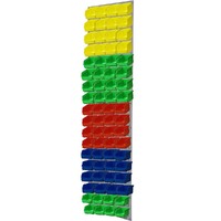 Ezylok LP4 Louvred Panel & 72 Pieces Size 5 Plastic Bin - Mixed Colour