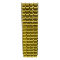 Ezylok LP4 Louvred Panel & 72 Pieces Size 6 Plastic Bin - Mixed Colour