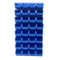 Ezylok LP5 Louvred Panel & 32 Pieces Size 4 Plastic Bin - Mixed Colour