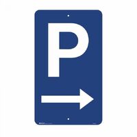 Brady "P" Arrow Right 450 x 750mm C2 Ref Aluminium