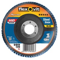 Flexovit Flap Disc Mega-Line Blue HD R860 125 x 22mm 80 Grit