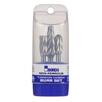 Bordo Non-Ferrous Cut Tungsten Carbide 3 Piece Burr Set