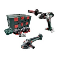 18V 5.5Ah Brushless Cordless Hammer Drill & Angle Grinder With Paddle Switch Kit