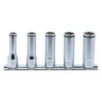 Ko-Ken Nutgrip Deep Socket Set On Rail 8 -14mm, 3/8" Drive - KORS3350M/5