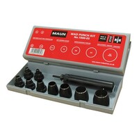Maun Wad Punch Set With Centre Punch Imperial 1/4" to 1" - MA1001/05