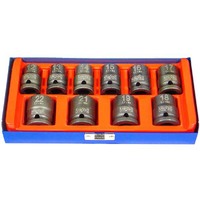 Trax AS-4011M 1/2" Drive Short Metric Impact Socket Set, 10pcs