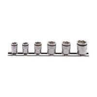 Ko-Ken Torx Plus Bit Socket Set On Rail 3/8" Drive x 20 - 55IP, 8pcs