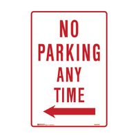 Brady Parking Sign - No Parking Any Time Arrow Left