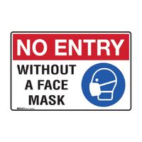 Brady No Entry Without A Face Mask Sign