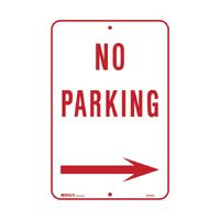 Brady Parking Sign - No Parking Arrow Right