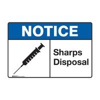 Brady Notice Sign - Sharps Disposal